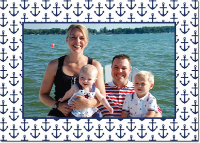 Digital Holiday Photo Cards by Boatman Geller - Anchors Navy Digital Holiday Photo Cards by Boatman Geller - Anchors Navy
