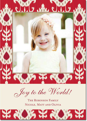 Digital Holiday Photo Cards by Boatman Geller - Mia Ikat Red Digital Holiday Photo Cards by Boatman Geller - Mia Ikat Red