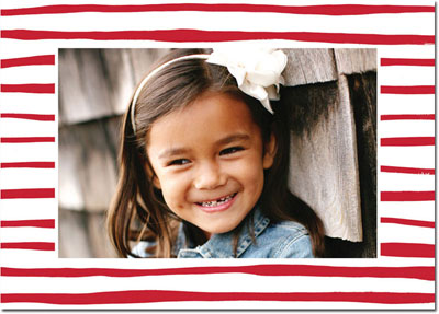 Digital Holiday Photo Cards by Boatman Geller - Brush Stripe Red Digital Holiday Photo Cards by Boatman Geller - Brush Stripe Red