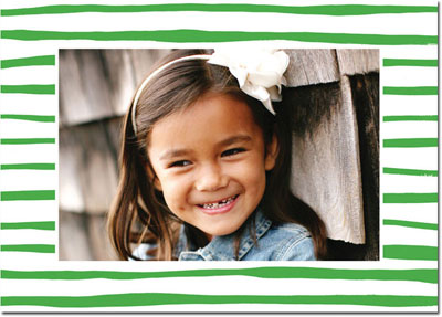 Digital Holiday Photo Cards by Boatman Geller - Brush Stripe Kelly Digital Holiday Photo Cards by Boatman Geller - Brush Stripe Kelly