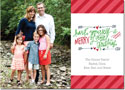 Digital Holiday Photo Cards by Boatman Geller - Little Christmas Stripes