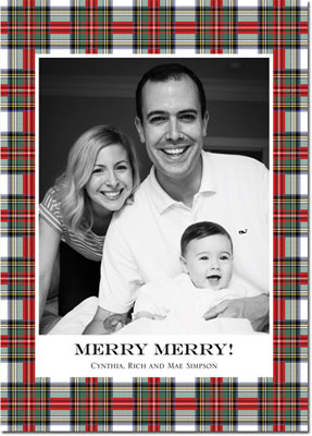 Digital Holiday Photo Cards by Boatman Geller - Stewart Plaid