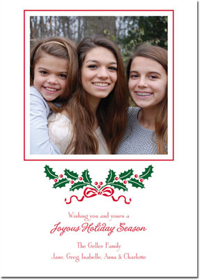 Digital Holiday Photo Cards by Boatman Geller - Holly Swag Digital Holiday Photo Cards by Boatman Geller - Holly Swag