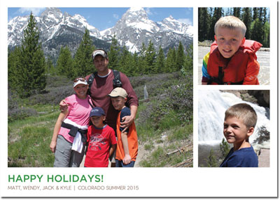 Digital Holiday Photo Cards by Boatman Geller - White Frame Three Photos Digital Holiday Photo Cards by Boatman Geller - White Frame Three Photos