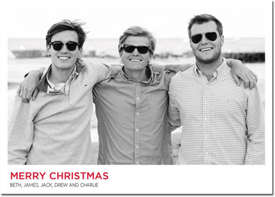 Digital Holiday Photo Cards by Boatman Geller - White Frame One Photo Digital Holiday Photo Cards by Boatman Geller - White Frame One Photo