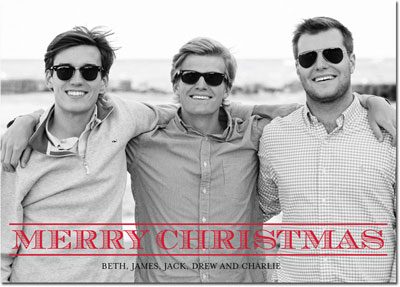 Digital Holiday Photo Cards by Boatman Geller - Engraved Caps Merry Christmas Digital Holiday Photo Cards by Boatman Geller - Engraved Caps Merry Christmas