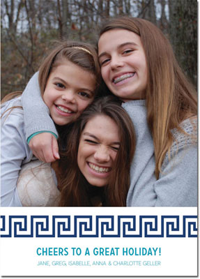 Digital Holiday Photo Cards by Boatman Geller - Santorini Navy Digital Holiday Photo Cards by Boatman Geller - Santorini Navy