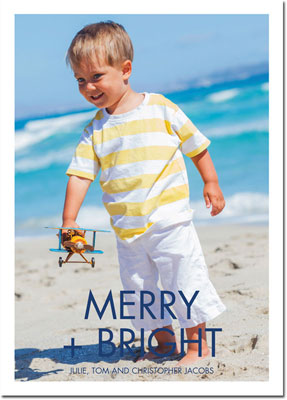 Digital Holiday Photo Cards by Boatman Geller - Futura Merry + Bright