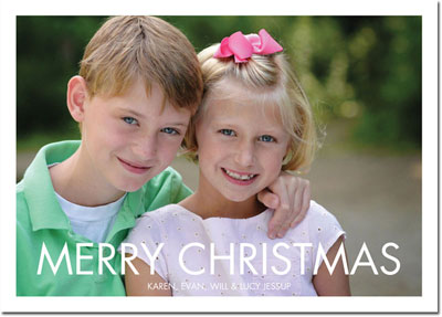 Digital Holiday Photo Cards by Boatman Geller - Futura Merry Christmas