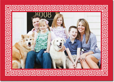 Digital Holiday Photo Cards by Boatman Geller - Greek Key Border Digital Holiday Photo Cards by Boatman Geller - Greek Key Border