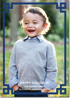 Digital Holiday Photo Cards by Boatman Geller - Corner Key Border