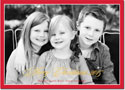 Digital Holiday Photo Cards by Boatman Geller - Christmas Border Red with Foil