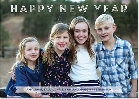 Digital Holiday Photo Cards by Boatman Geller - 2D Happy New Year