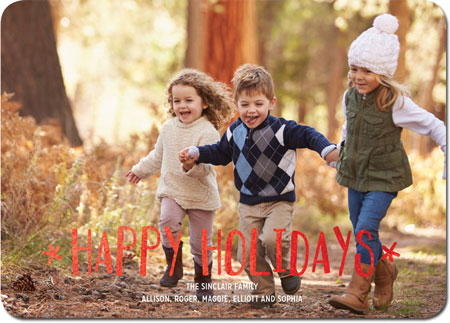 Digital Holiday Photo Cards by Boatman Geller - Cheerful Holidays Foil (H)