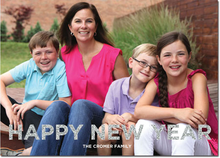 Digital Holiday Photo Cards by Boatman Geller - Sparkles Happy New Year (H) Digital Holiday Photo Cards by Boatman Geller - Sparkles Happy New Year (H)