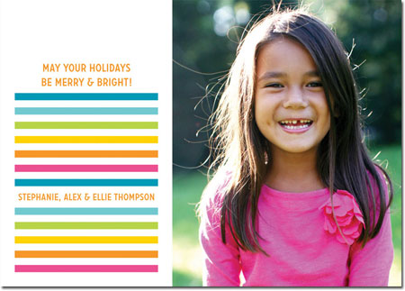 Digital Holiday Photo Cards by Boatman Geller - Happy Stripes Pink Digital Holiday Photo Cards by Boatman Geller - Happy Stripes Pink