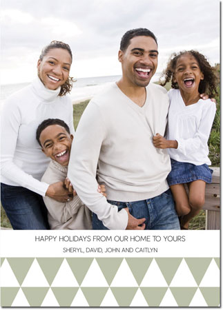 Digital Holiday Photo Cards by Boatman Geller - Triangles Moss Digital Holiday Photo Cards by Boatman Geller - Triangles Moss
