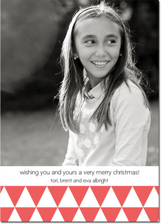 Digital Holiday Photo Cards by Boatman Geller - Triangles Coral
