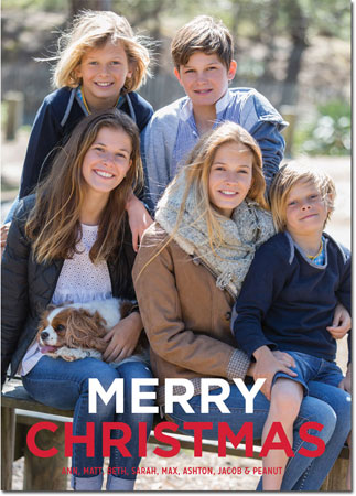 Digital Holiday Photo Cards by Boatman Geller - Merry Christmas Bold (V) Digital Holiday Photo Cards by Boatman Geller - Merry Christmas Bold (V)