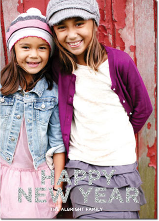 Digital Holiday Photo Cards by Boatman Geller - Sparkles Happy New Year (V) Digital Holiday Photo Cards by Boatman Geller - Sparkles Happy New Year (V)
