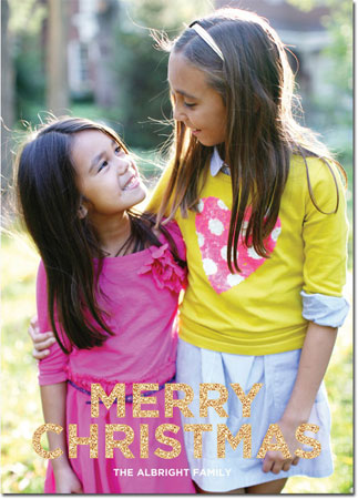 Digital Holiday Photo Cards by Boatman Geller - Sparkles Merry Christmas (V) Digital Holiday Photo Cards by Boatman Geller - Sparkles Merry Christmas (V)