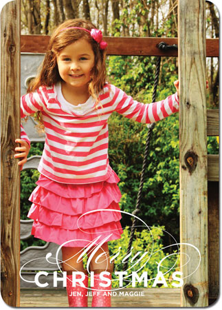 Digital Holiday Photo Cards by Boatman Geller - Merry Christmas Flourish (V) Digital Holiday Photo Cards by Boatman Geller - Merry Christmas Flourish (V)