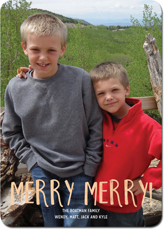 Digital Holiday Photo Cards by Boatman Geller - Cheerful Merry Foil (V) Digital Holiday Photo Cards by Boatman Geller - Cheerful Merry Foil (V)