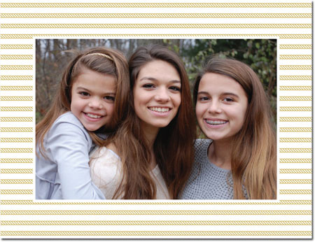 Digital Holiday Photo Cards by Boatman Geller - Rope Stripe Gold