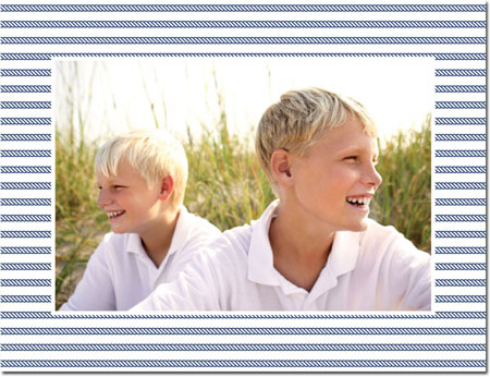 Digital Holiday Photo Cards by Boatman Geller - Rope Stripe Navy