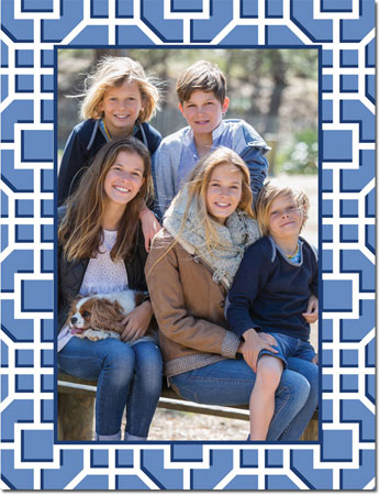 Digital Holiday Photo Cards by Boatman Geller - Fret Blue Digital Holiday Photo Cards by Boatman Geller - Fret Blue
