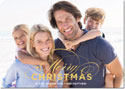Digital Holiday Photo Cards by Boatman Geller - Merry Christmas Flourish Foil (H)
