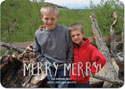 Digital Holiday Photo Cards by Boatman Geller - Cheerful Merry Foil (H)