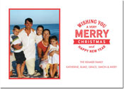 Letterpress Holiday Photo Mount Card (Merry Stamp) by Boatman Geller