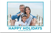 Letterpress Holiday Photo Mount Card (Classic Happy Holidays) by Boatman Geller