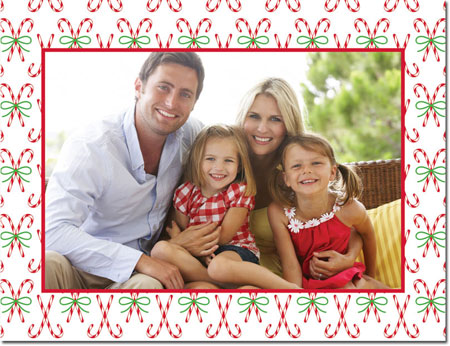 Holiday Photo Mount Cards by Boatman Geller - Candy Canes