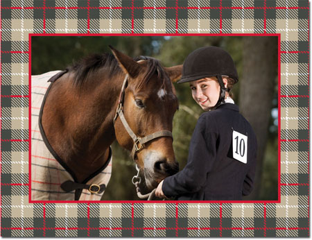 Digital Holiday Photo Cards by Boatman Geller - Wallace Plaid Tan