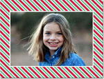 Holiday Photo Mount Cards by Boatman Geller - Candy Stripe