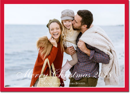 Digital Holiday Photo Cards by Boatman Geller - Christmas Border Classic