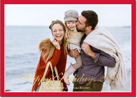 Digital Holiday Photo Cards by Boatman Geller - Holiday Border Classic Foil