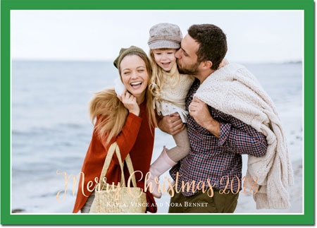 Digital Holiday Photo Cards by Boatman Geller - Christmas Border Whimsy Foil