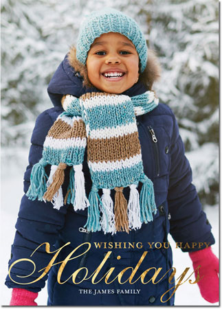 Digital Holiday Photo Cards by Boatman Geller - Traditional Holiday Foil