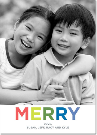 Digital Holiday Photo Cards by Boatman Geller - Merry Color Digital Holiday Photo Cards by Boatman Geller - Merry Color