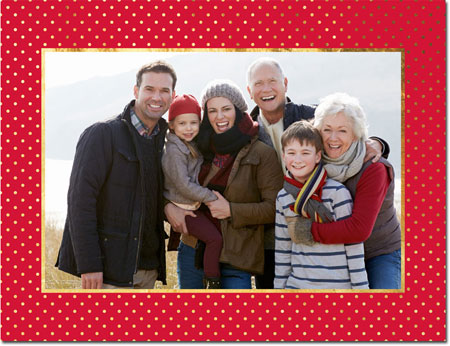 Holiday Photo Mount Cards by Boatman Geller - St. Gall Swiss Red Holiday Photo Mount Cards by Boatman Geller - St. Gall Swiss Red