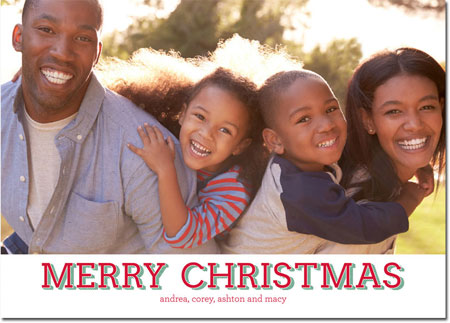 Digital Holiday Photo Cards by Boatman Geller - Shadow Merry Digital Holiday Photo Cards by Boatman Geller - Shadow Merry