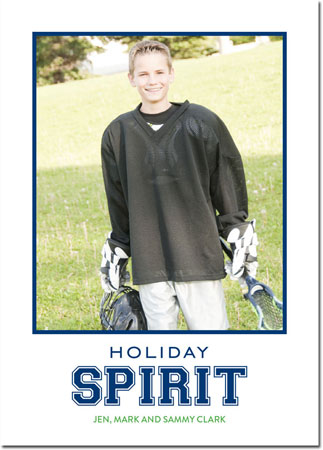 Digital Holiday Photo Cards by Boatman Geller - Spirit Navy Digital Holiday Photo Cards by Boatman Geller - Spirit Navy