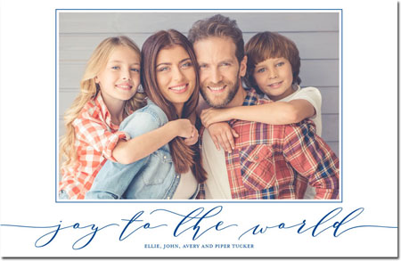 Digital Holiday Photo Cards by Boatman Geller (Dashing - Joy to the World)