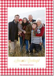 Digital Holiday Photo Cards by Boatman Geller - Petite Check Red Christmas