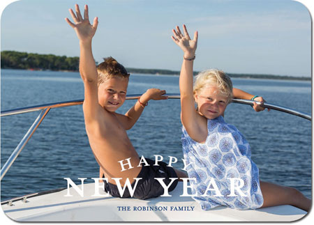 Digital Holiday Photo Cards by Boatman Geller - Curved Text Happy New Year Digital Holiday Photo Cards by Boatman Geller - Curved Text Happy New Year