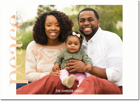 Digital Holiday Photo Cards by Boatman Geller - Side Statement Peace Digital Holiday Photo Cards by Boatman Geller - Side Statement Peace