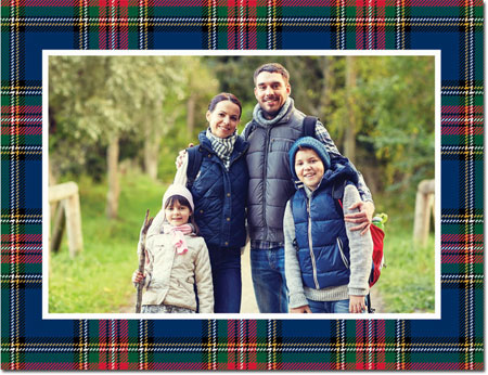 Holiday Photo Mount Cards by Boatman Geller - MacBeth Plaid Holiday Photo Mount Cards by Boatman Geller - MacBeth Plaid
